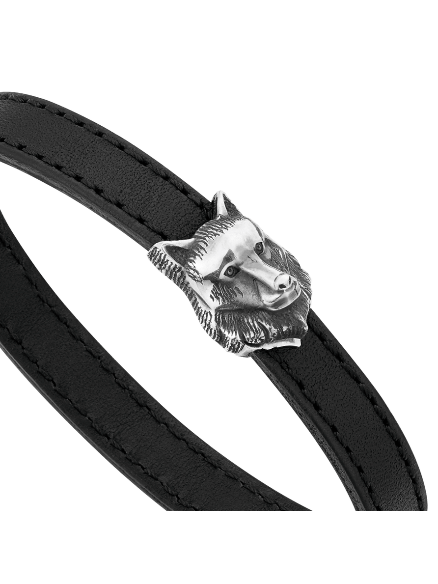 Brazalete Homage R. Kipling Piel y Lobo de Plata Talla M