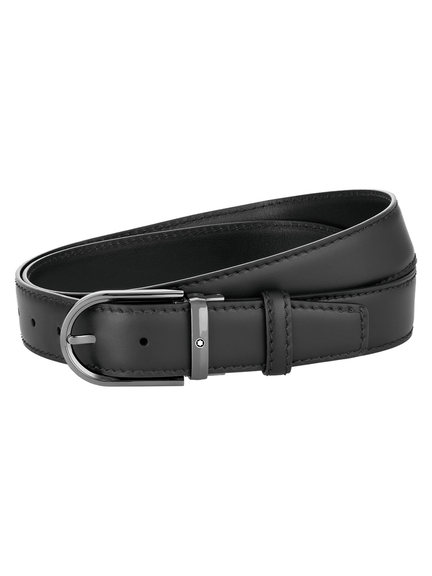 Cinturón de piel negro para cortar a medida