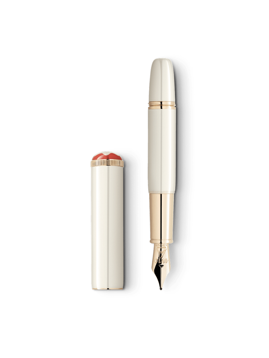 Pluma Fuente (M) marfil Montblanc Heritage Rouge et Noir "Baby" Edición Especial