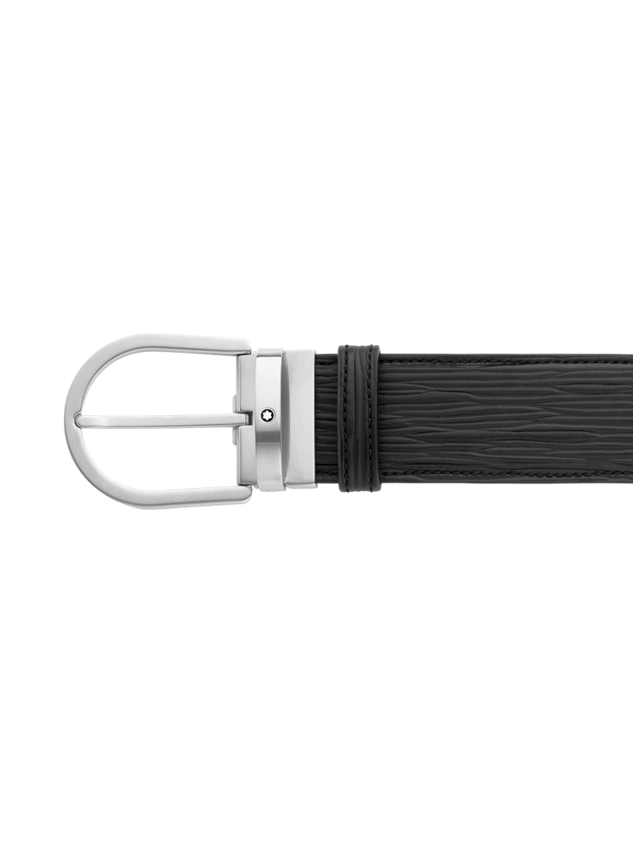 Cinturón de piel negro para cortar a medida