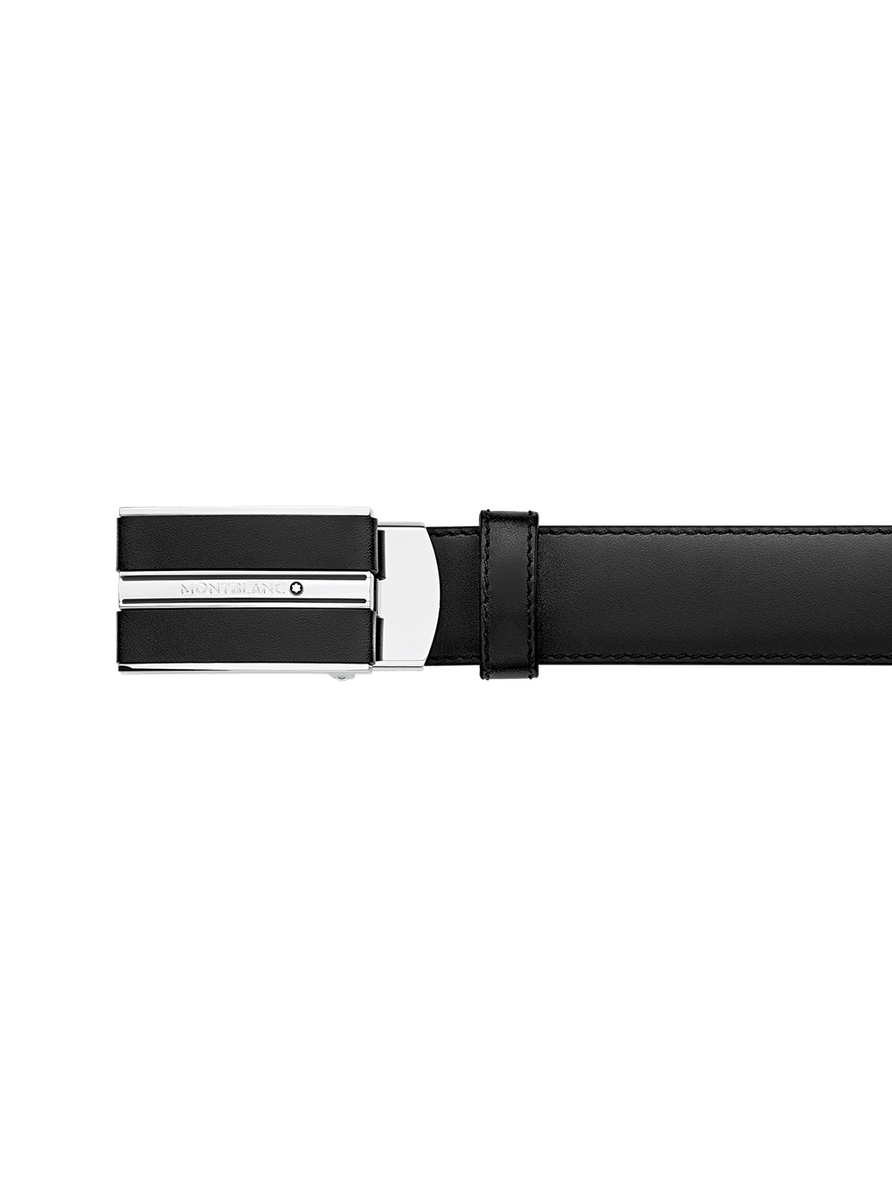 Cinturón ejecutivo negro para cortar a medida