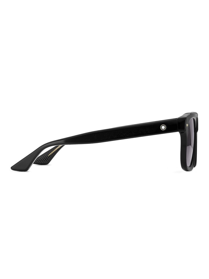 Lentes de sol rectangulares con montura de acetato negro