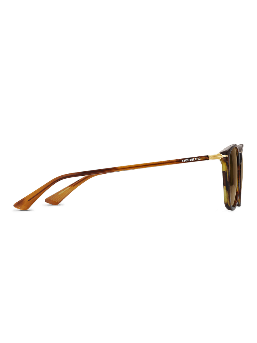 Lentes de sol cuadrados con montura de acetato marrón