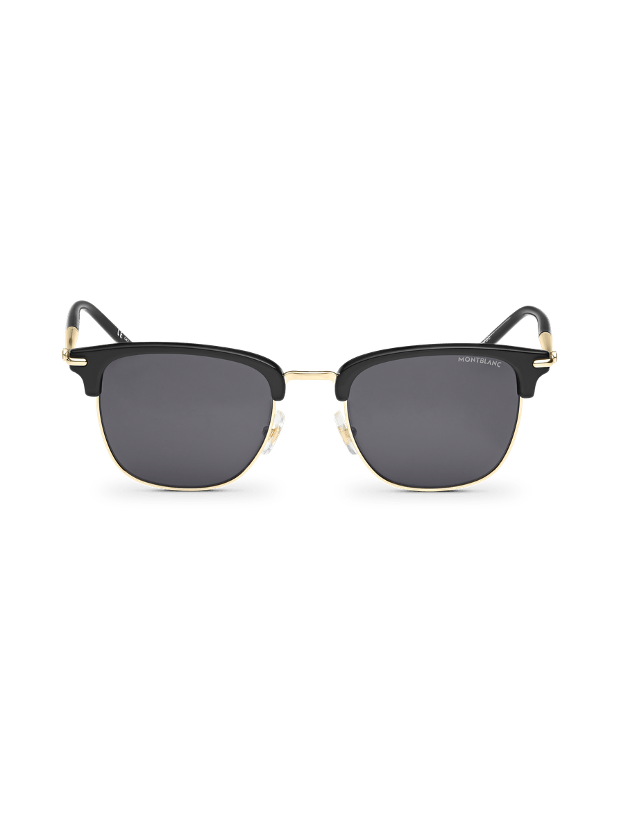 Lentes de sol rectangulares con montura negra (M)