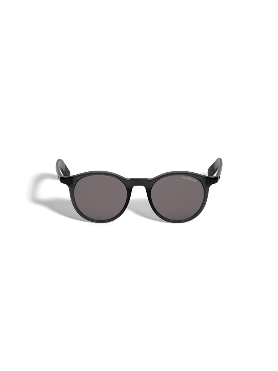 Lentes de sol redondos de acetato negro