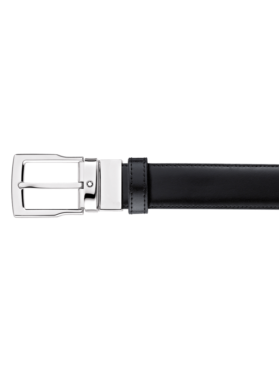 Cinturón reversible de piel negra y marrón de 30 mm