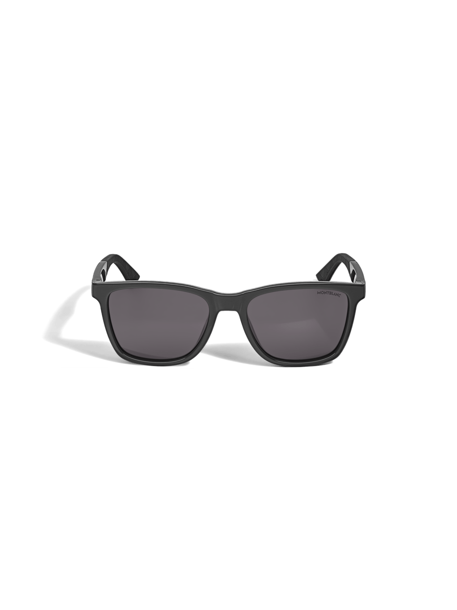 Lentes de sol cuadrados con montura de acetato negro