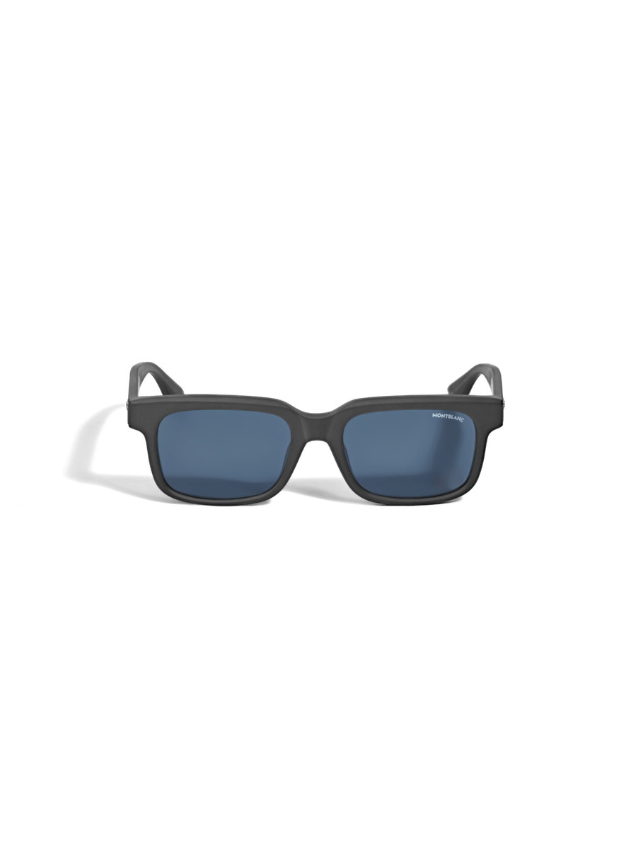 Lentes de sol cuadrados con montura de acetato negro