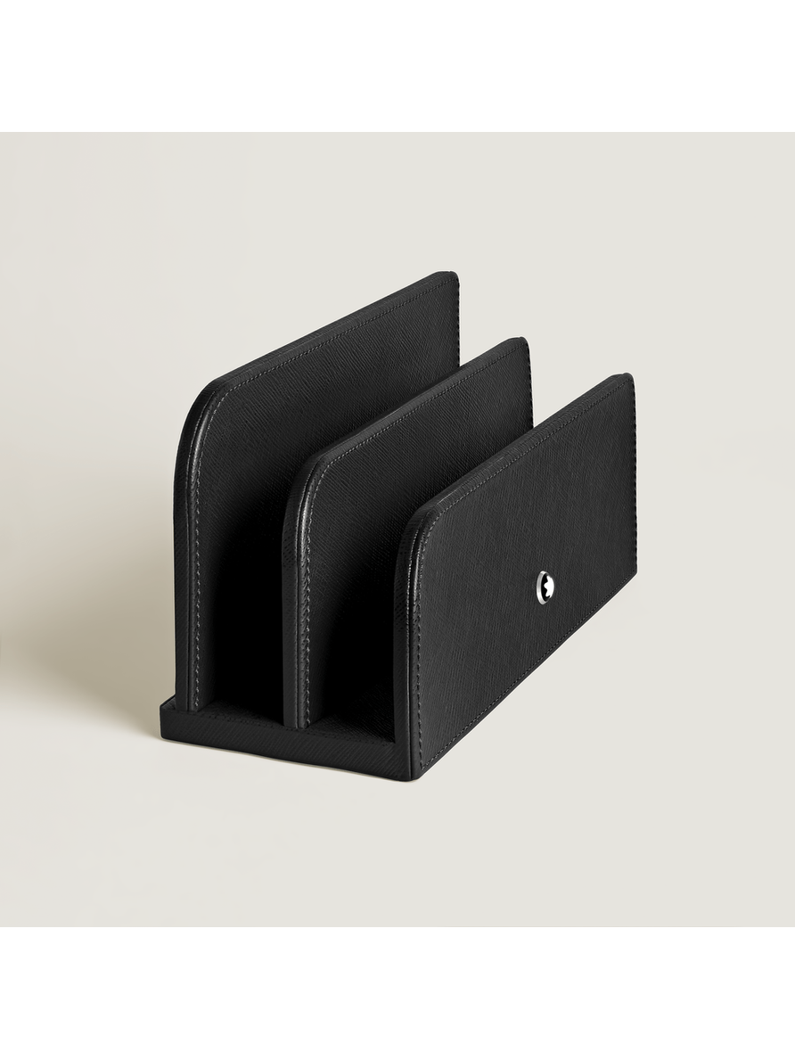 Soporte para cartas de piel negra