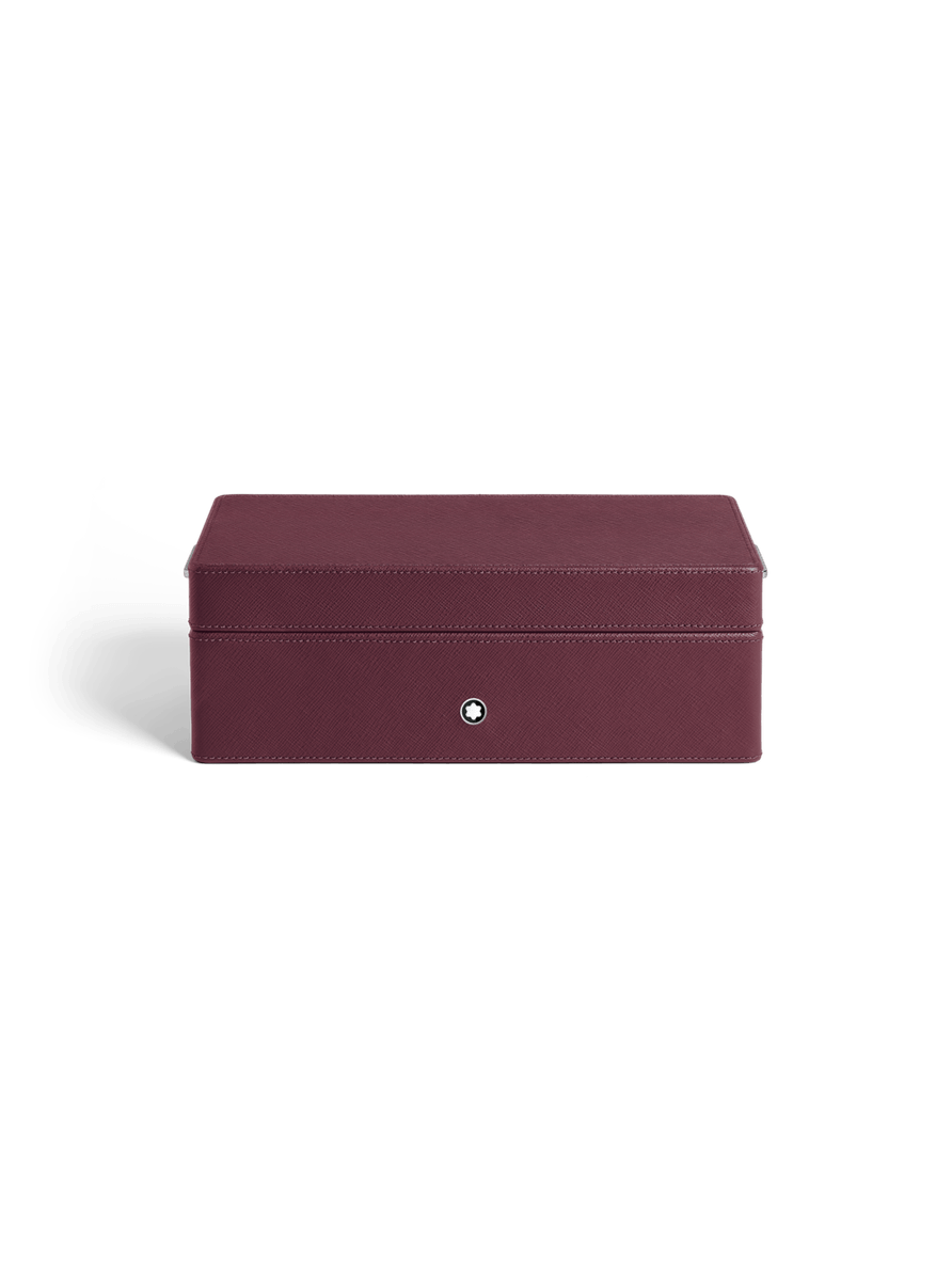 Portabolígrafo de piel color cassis