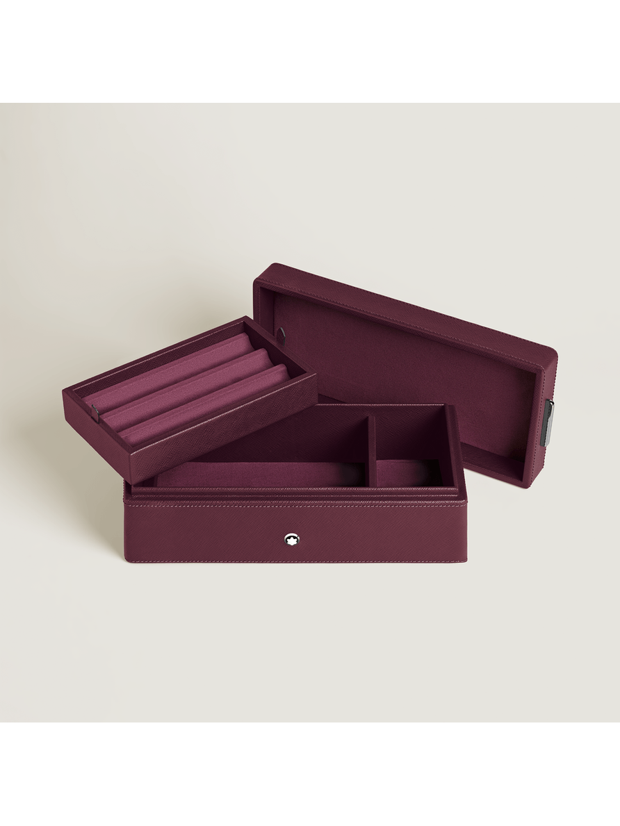 Portabolígrafo de piel color cassis