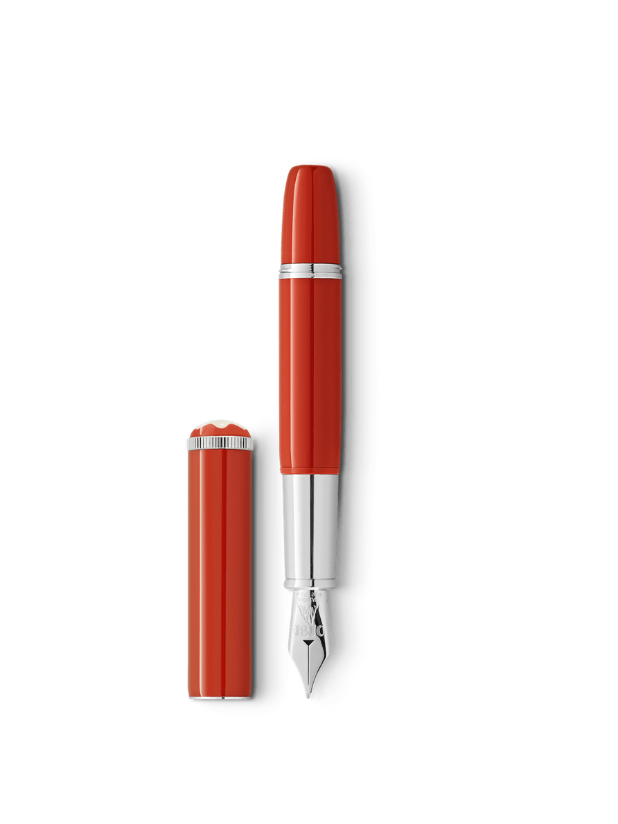 Pluma fuente Montblanc Heritage Rouge et Noir "Baby" color coral Edición Especial (F)