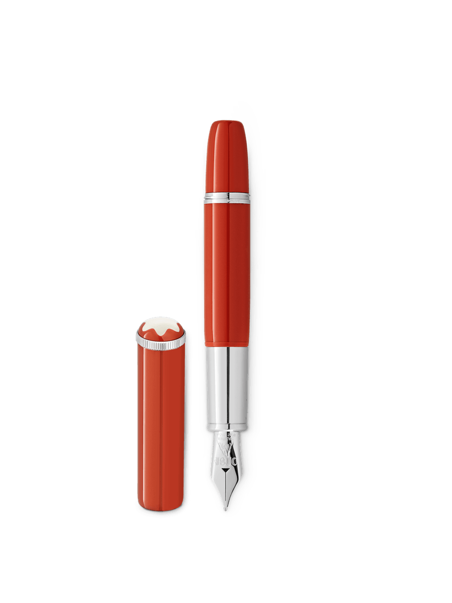 Pluma fuente Montblanc Heritage Rouge et Noir "Baby" color coral Edición Especial (M)