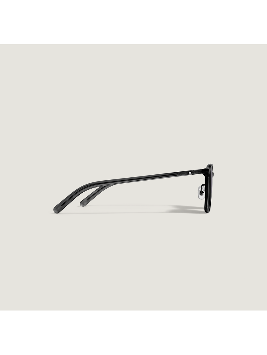 Lentes de sol ovalados con montura de acetato negro