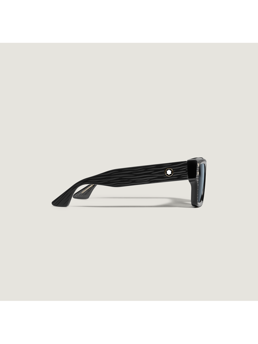 Lentes de sol rectangulares con montura de acetato  negro