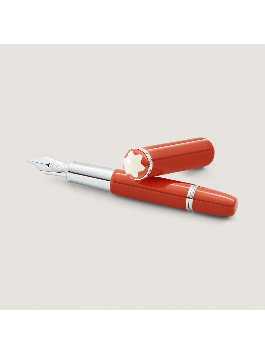 Pluma fuente Montblanc Heritage Rouge et Noir "Baby" color coral Edición Especial (F)