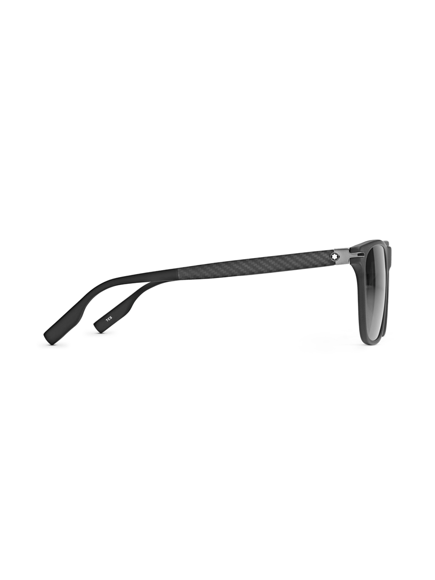 Lentes de sol cuadradas con montura de acetato negra