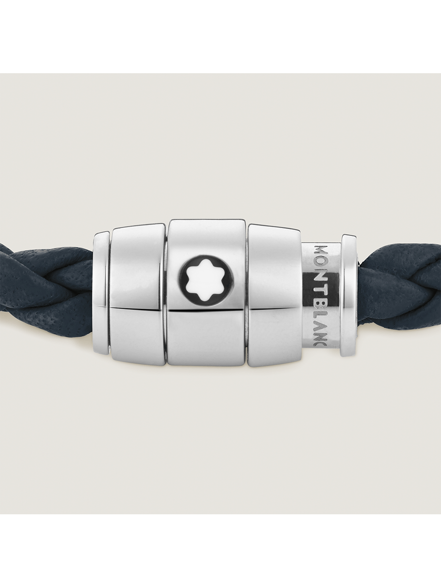 Brazalete pequeño, piel suave, azul avio
