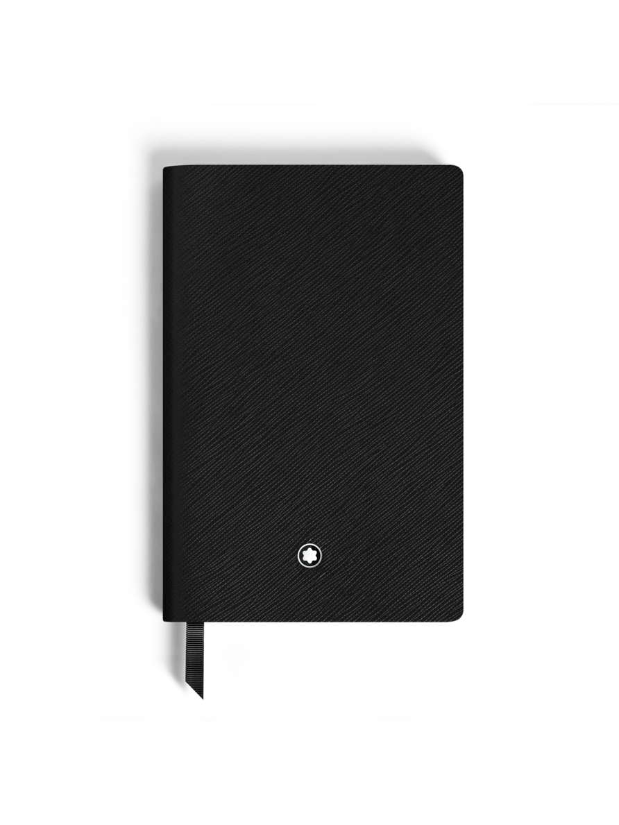 Cuaderno pequeño piel negra con líneas