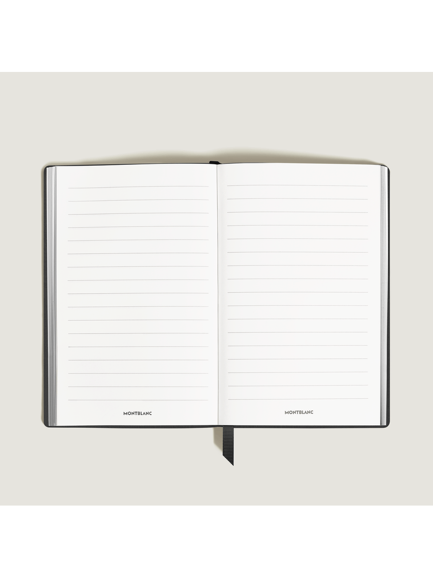 Cuaderno grande piel negra con líneas