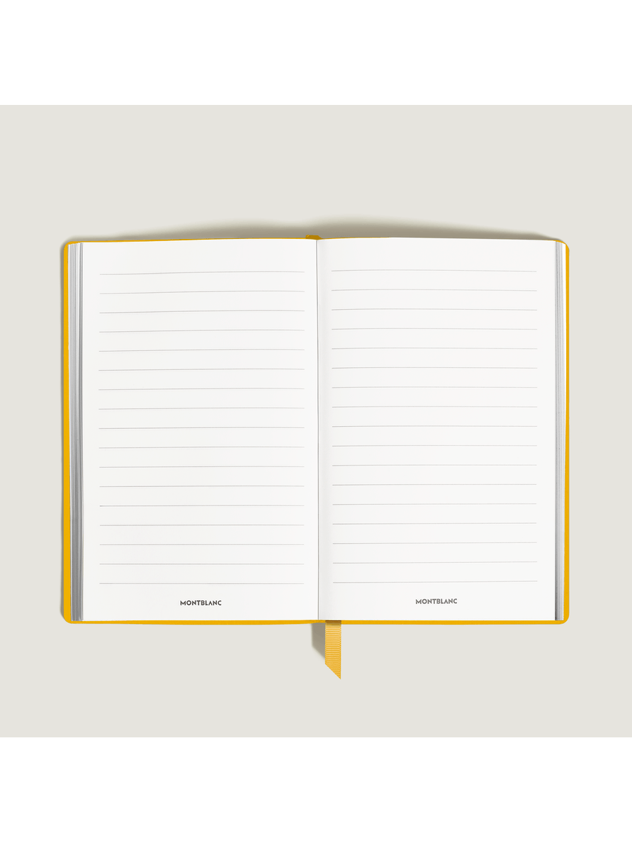 Cuaderno grande piel Saffiano amarillo Modena con líneas