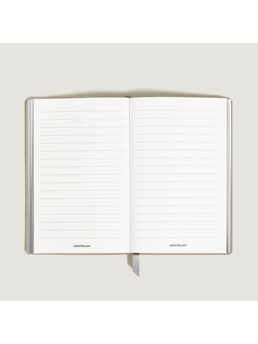 Cuaderno grande piel Saffiano peyote con líneas