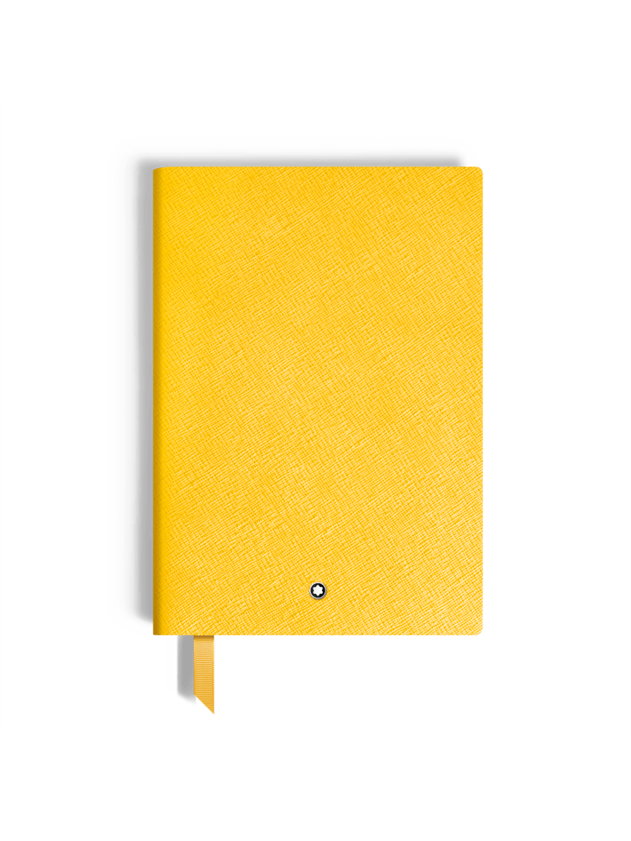 Cuaderno mediano piel Saffiano amarillo Modena con líneas
