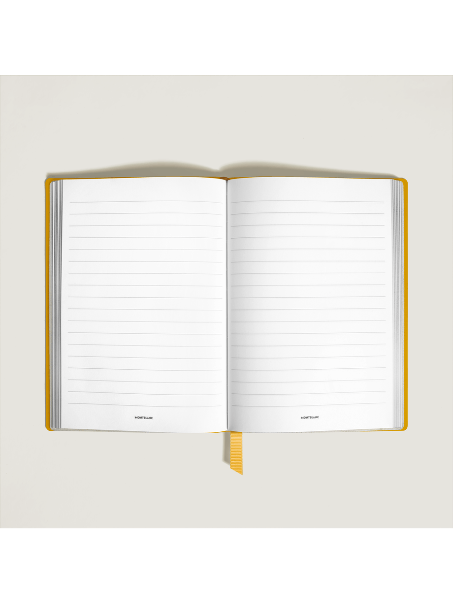 Cuaderno mediano piel Saffiano amarillo Modena con líneas
