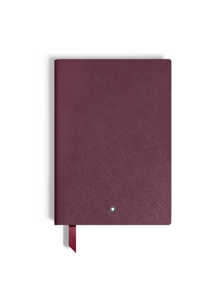 Cuaderno mediano piel color cassis con líneas