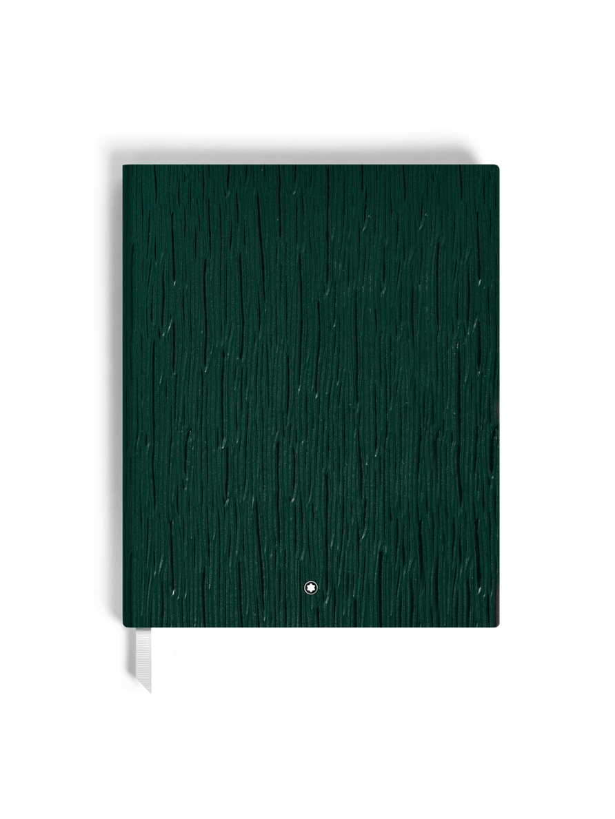 Cuaderno grande piel Saffiano verde británico con líneas