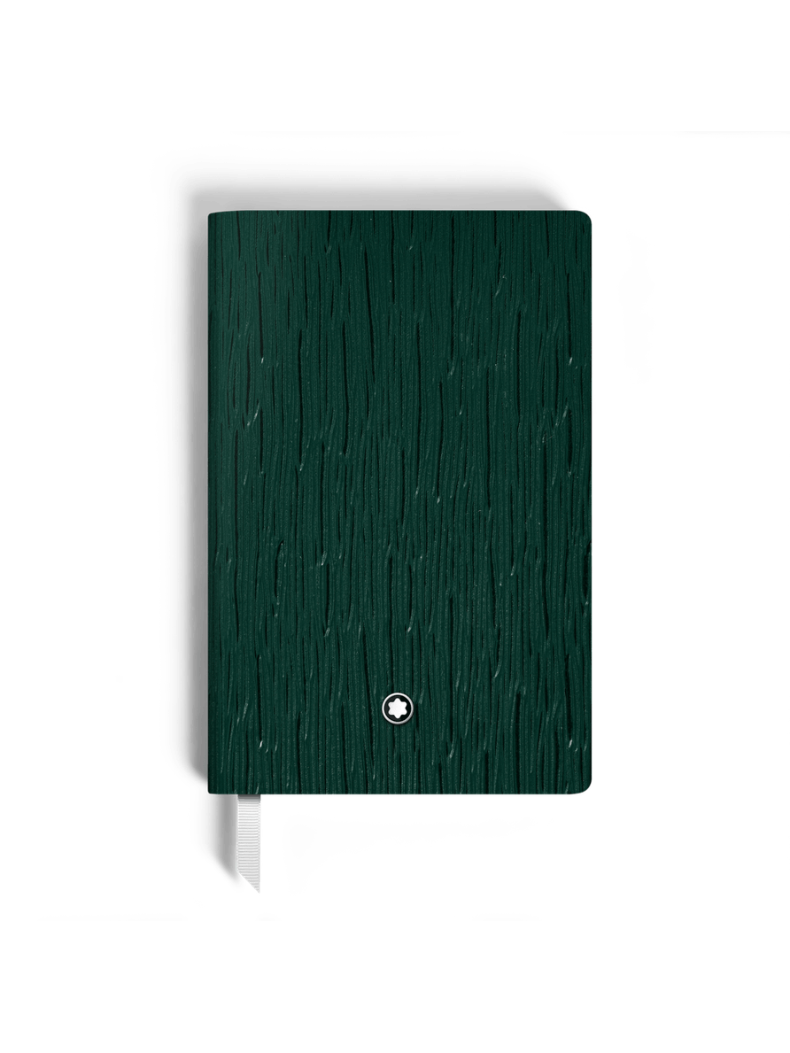 Cuaderno pequeño piel Saffiano verde británico con líneas