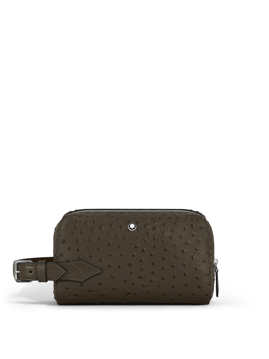 Bolso de mano piel con grabado avestruz