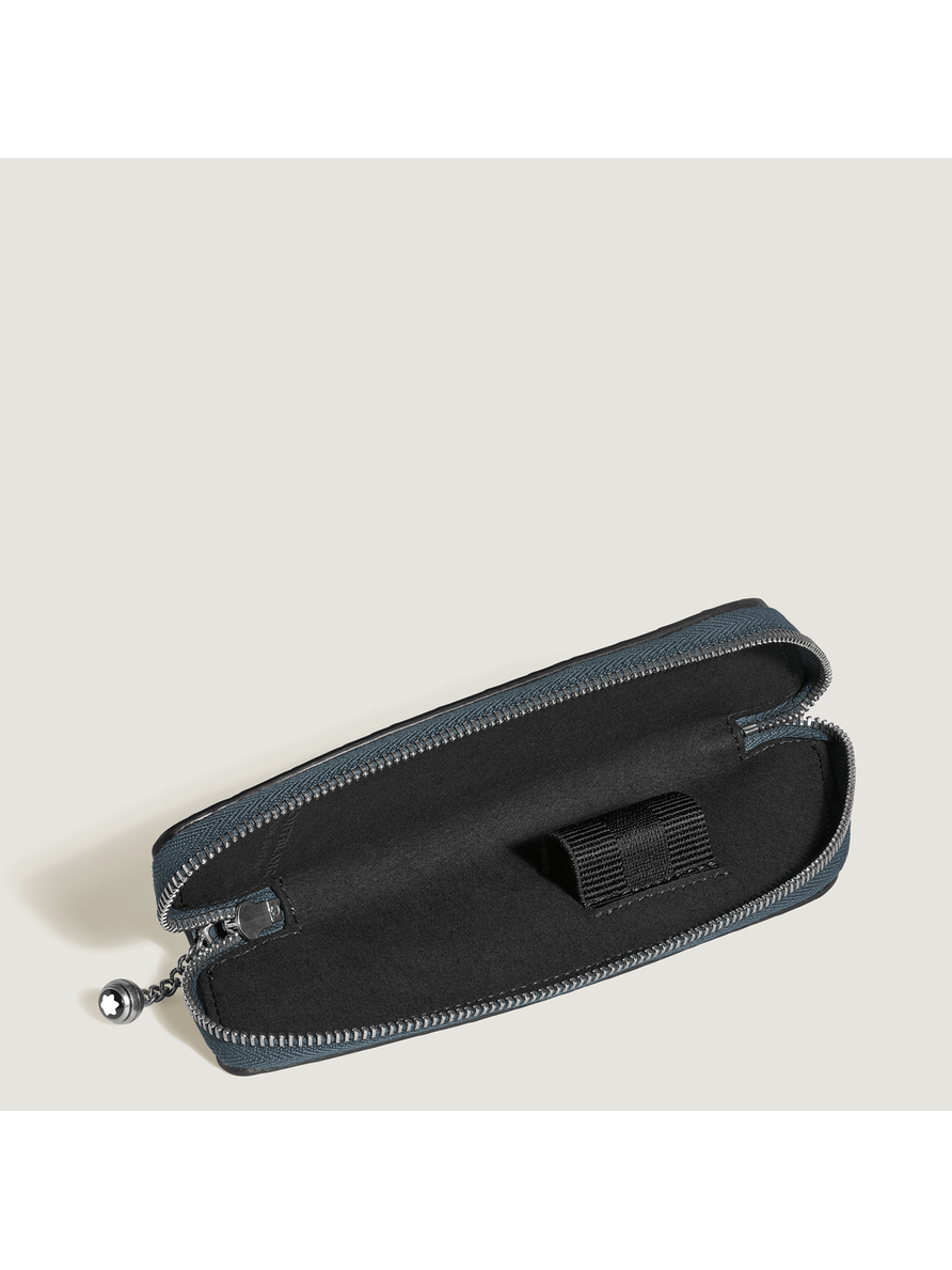 Estuche para 1 artículo de escritura piel con grabado cocodrilo