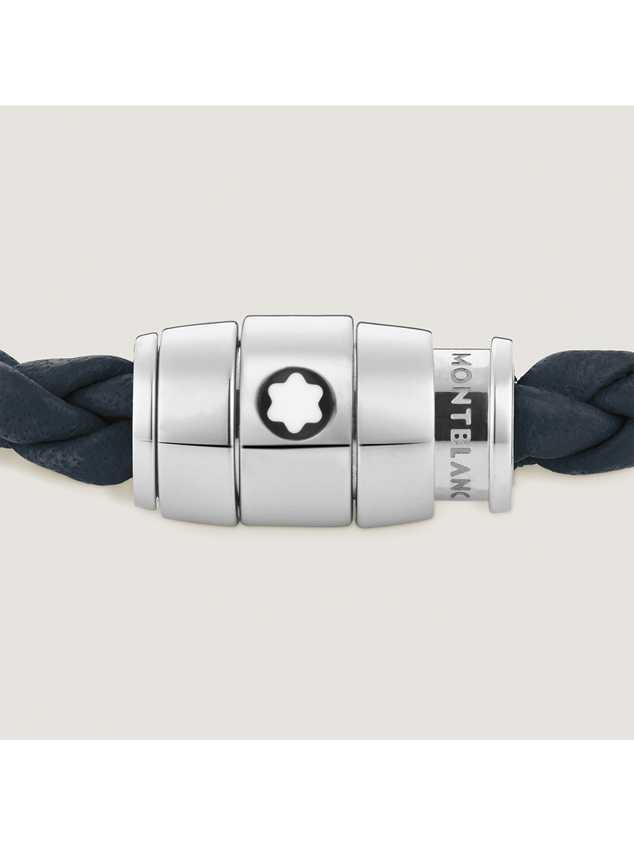 Brazalete piel suave color azul avio Talla CH