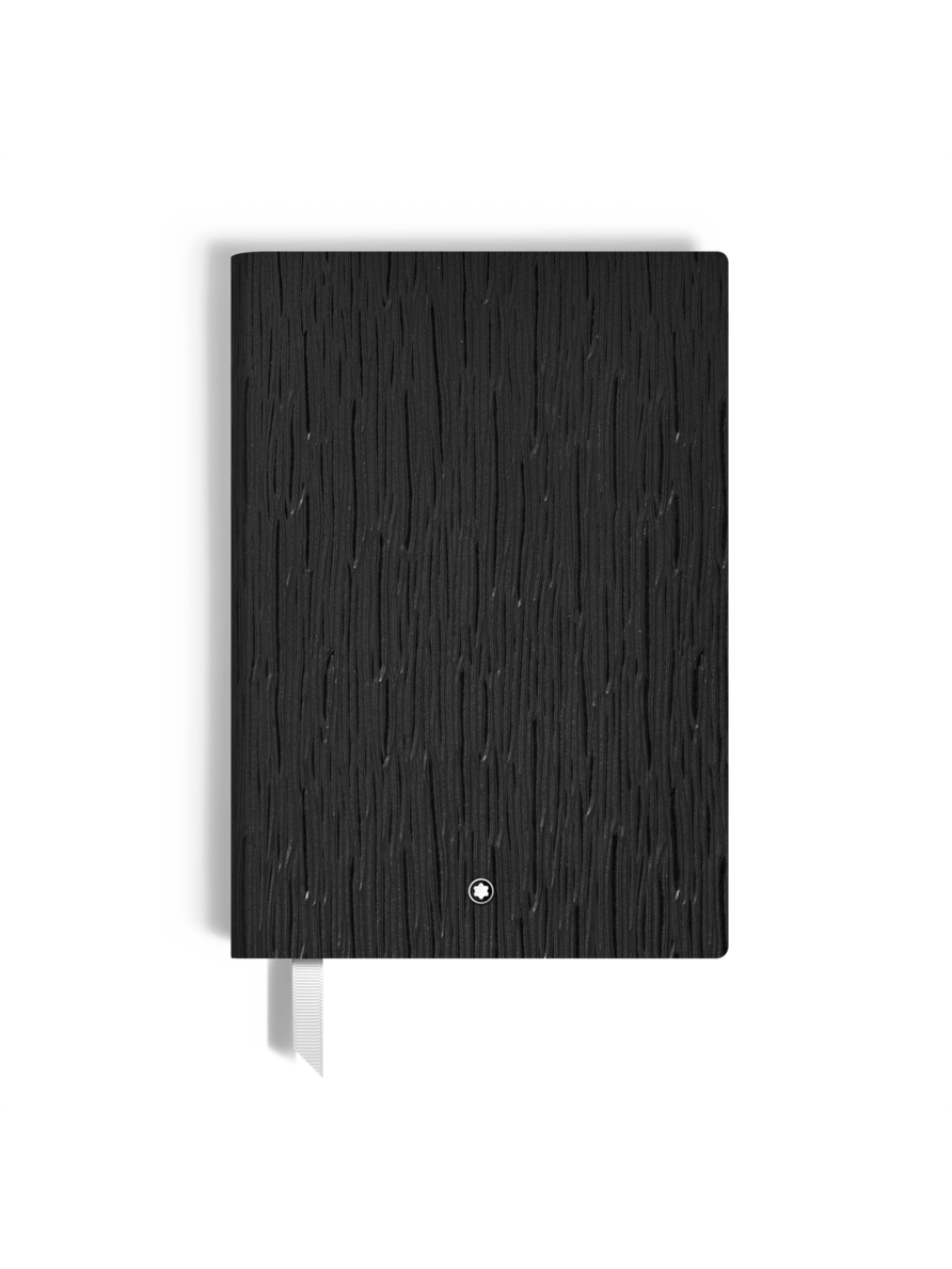 Cuaderno mediano piel Corteccia negro con líneas