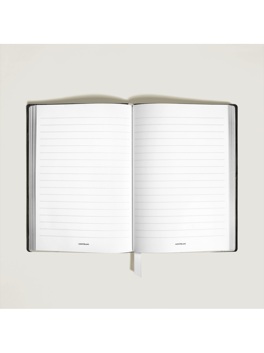Cuaderno mediano piel Corteccia negro con líneas