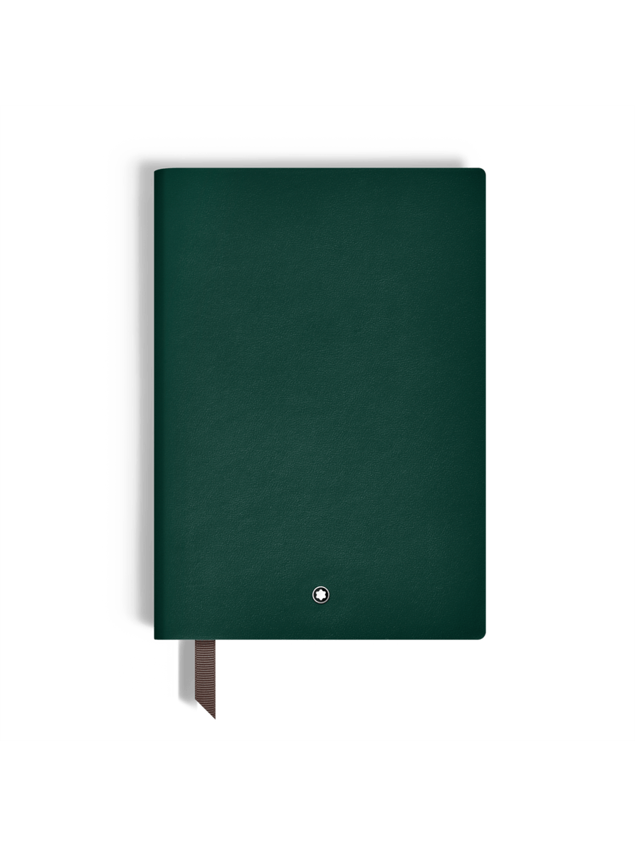 Cuaderno mediano piel Soft verde británico con líneas