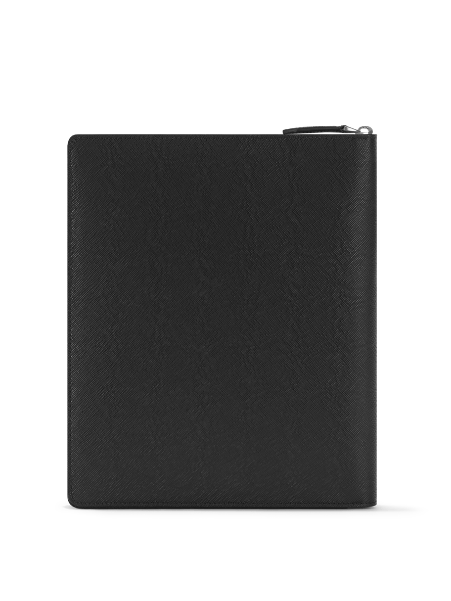 Funda para cuaderno pequeño con cremallera Sartorial negra