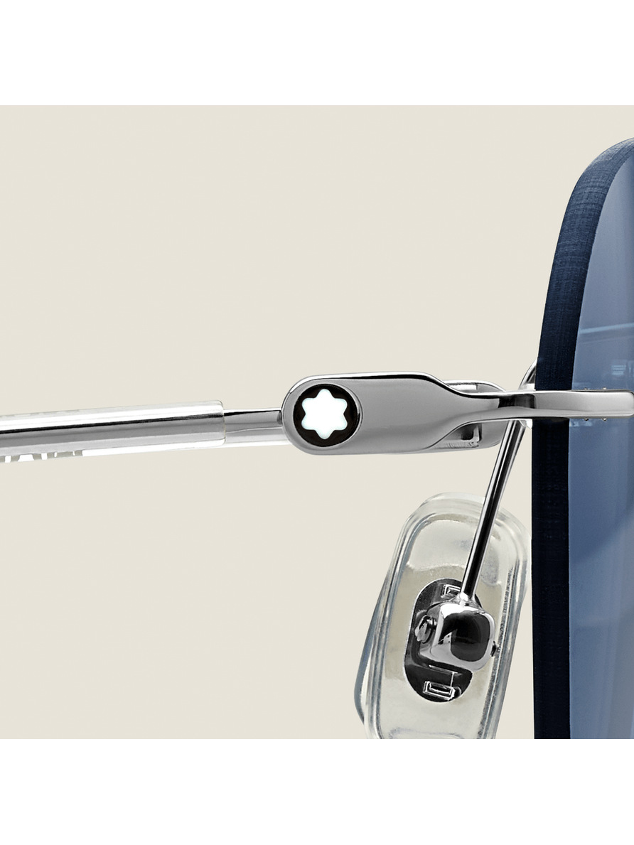 Lentes de sol redondos con montura metálica plateada