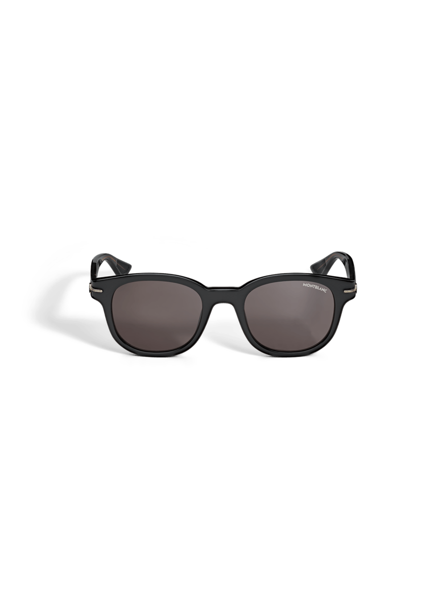 Lentes de sol redondos con montura de acetato negra