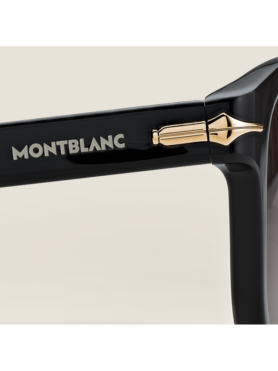 Lentes de sol redondos con montura de acetato negra