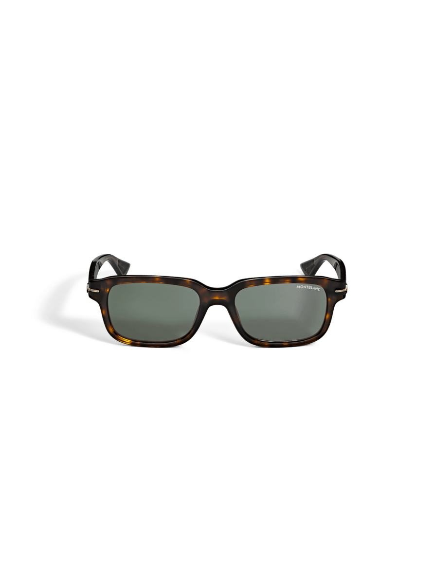 Lentes de sol rectangulares con montura de acetato habano