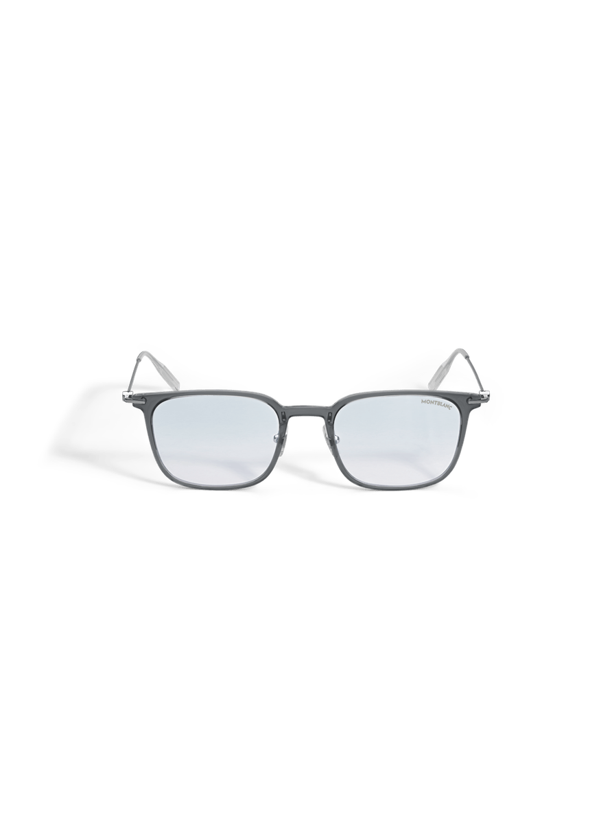 Lentes de sol cuadrados con montura gris inyectada