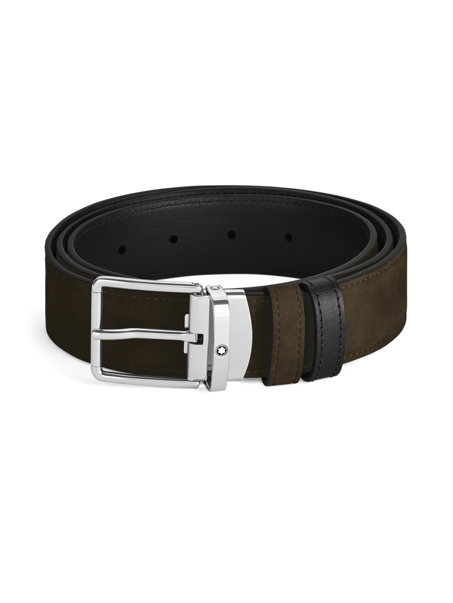Cinturón reversible negro/marrón con hebilla everyday 35 mm