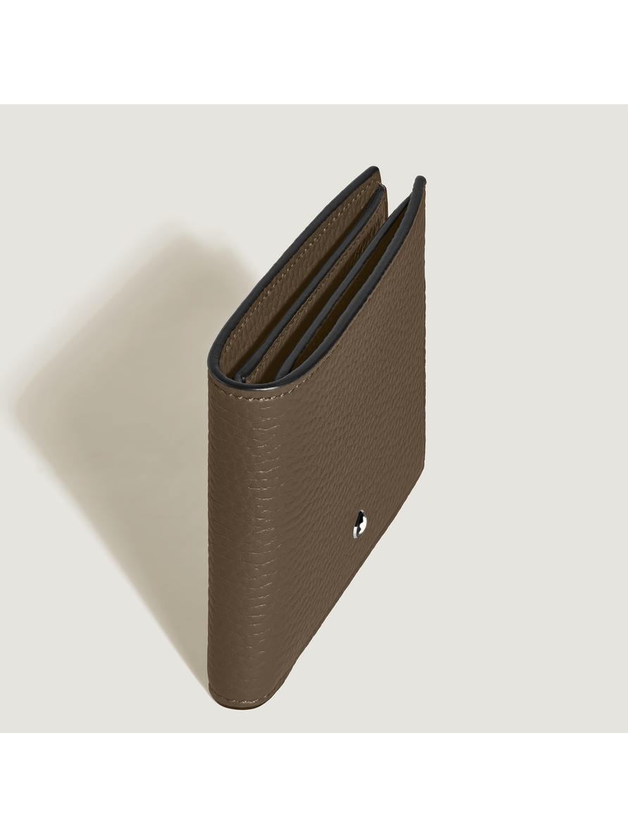 Cartera para 6 tarjetas Grain color avellana