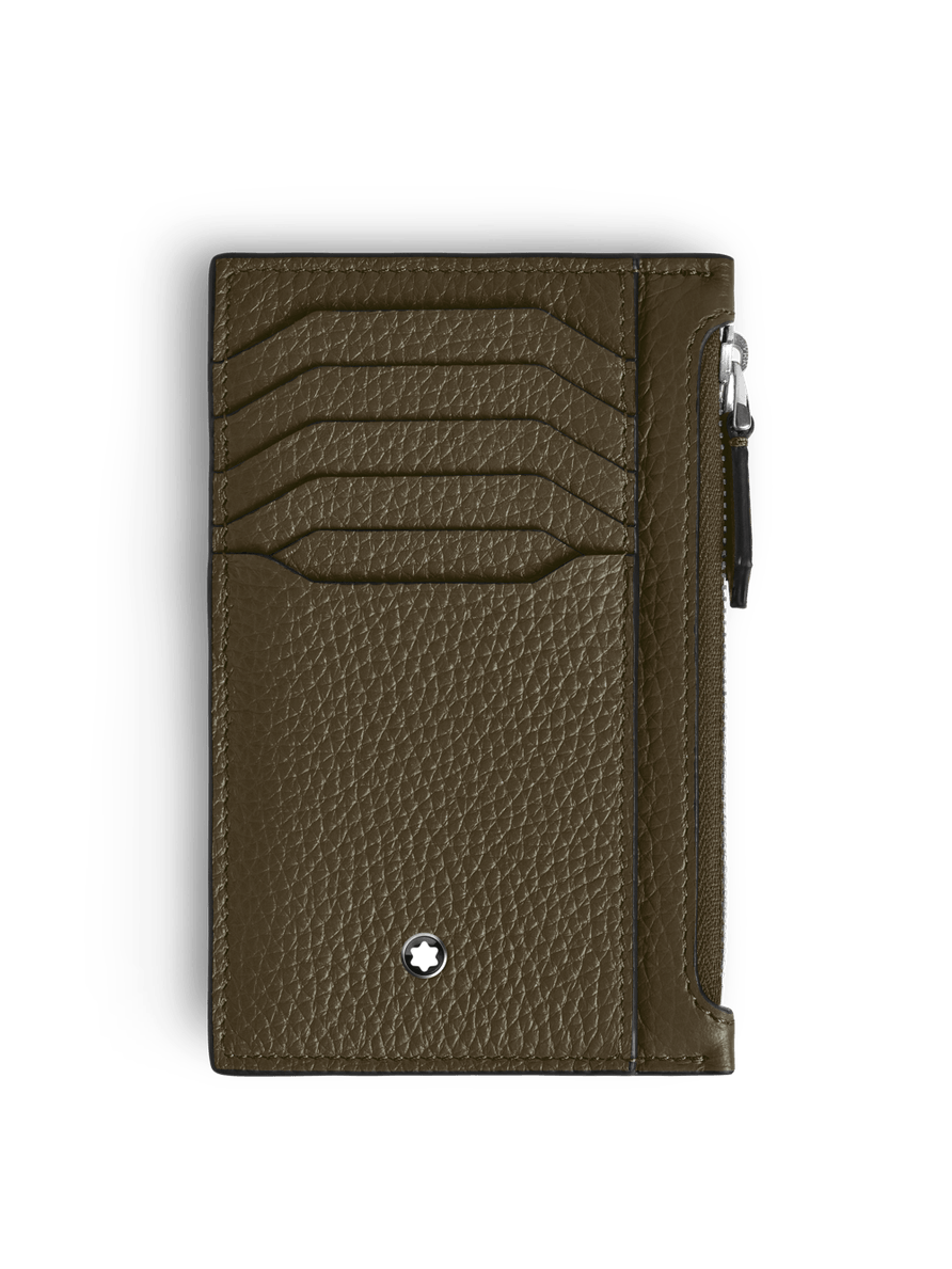 Tarjetero para 8 tarjetas con cremallera Grain color caqui