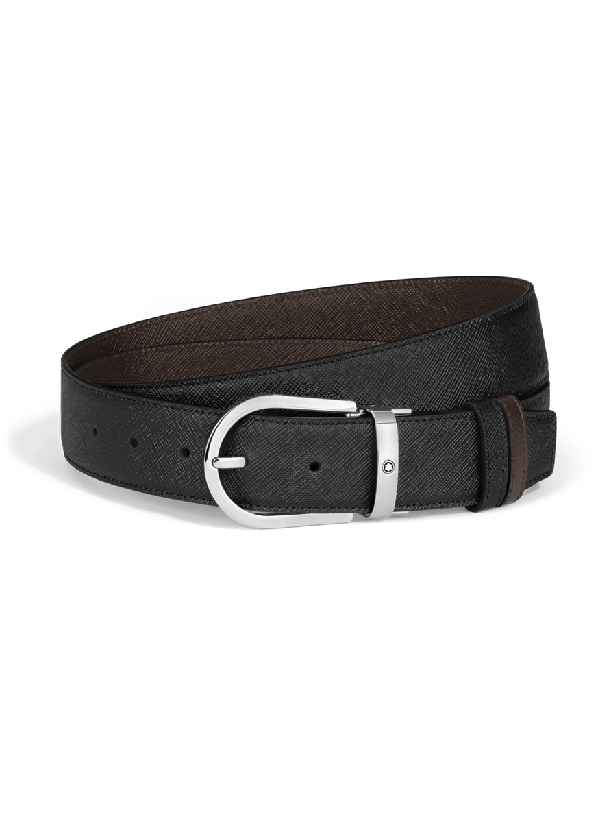 Cinturón reversible con hebilla en forma de herradura Sartorial 35 mm