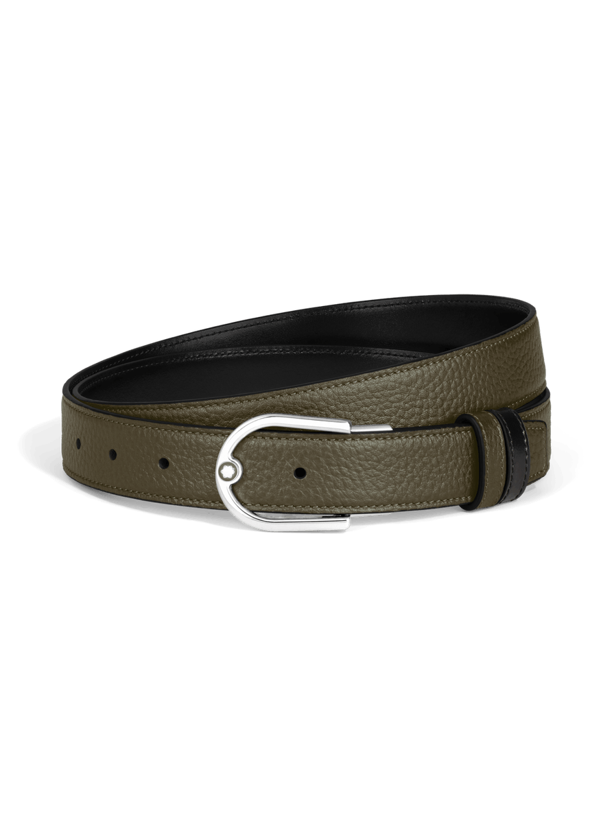 Cinturón reversible con hebilla en forma de herradura Grain 30 mm