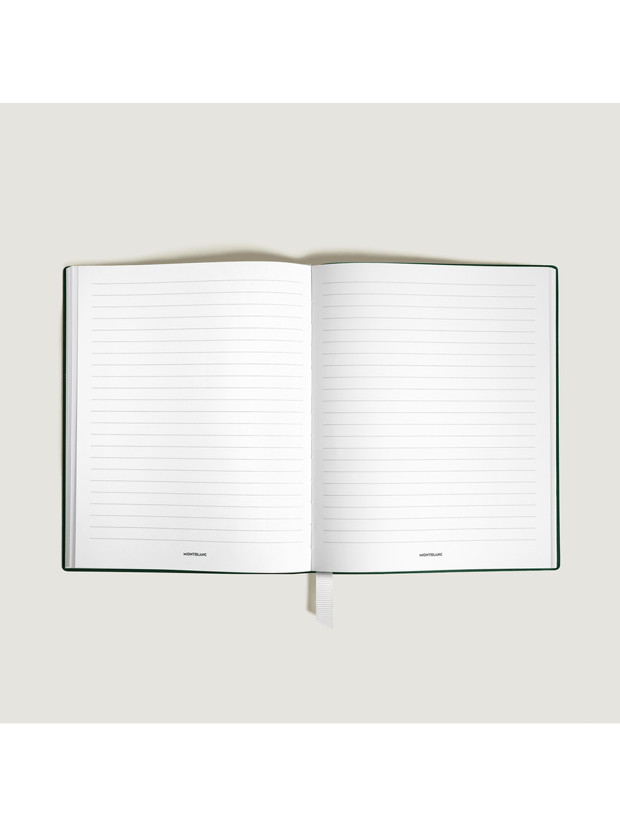 Cuaderno grande piel Sartorial verde británico con líneas