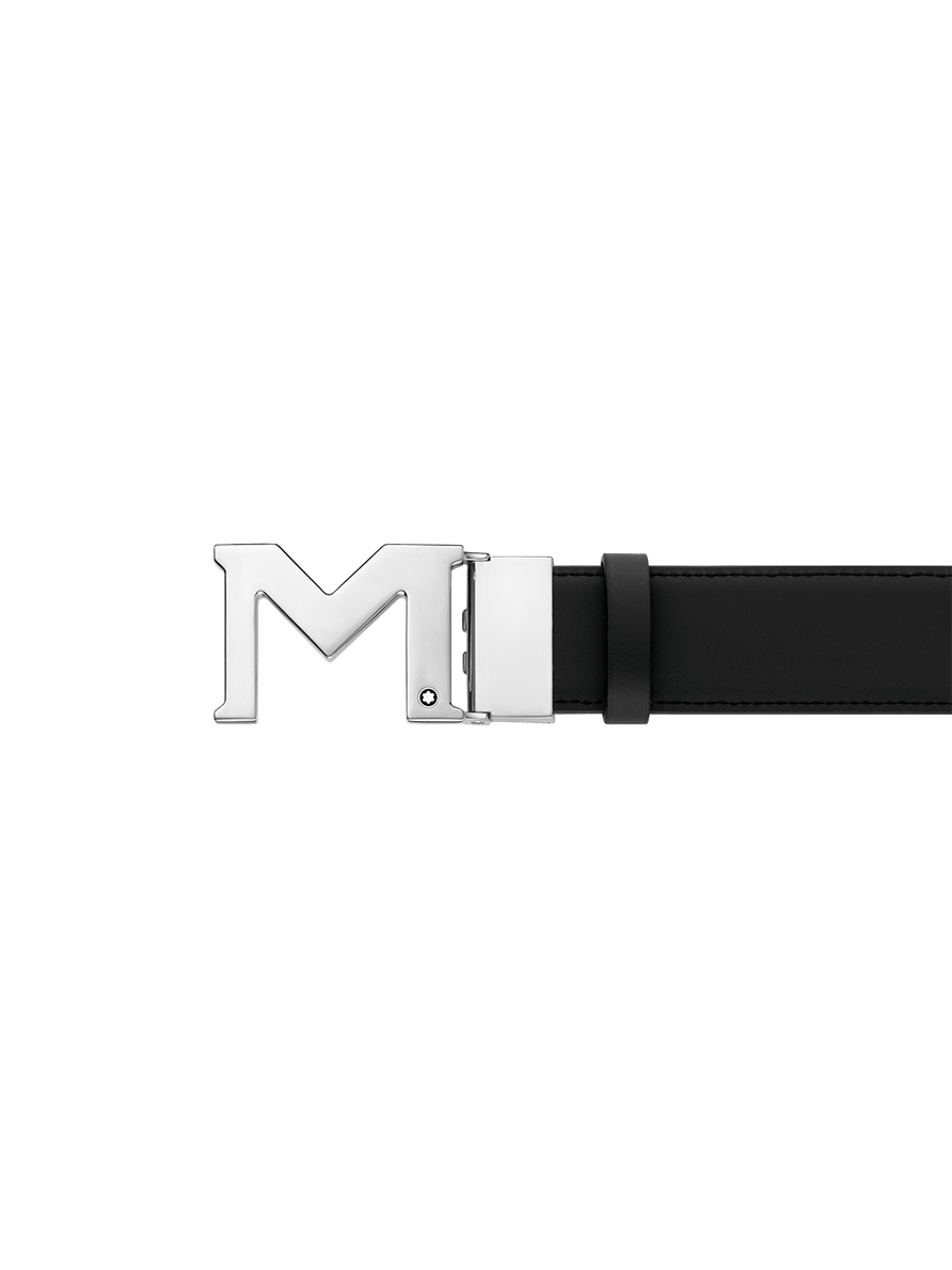 Cinturón de piel negro para cortar a medida